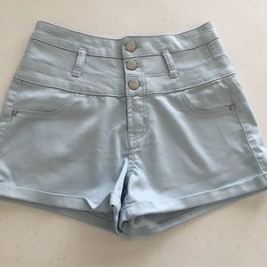 2/$20 nwot charlotte russe light blue refuge high waisted shorts
